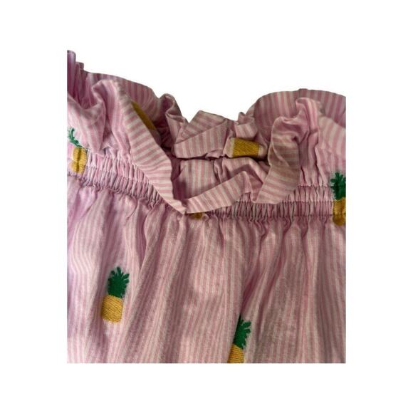 Kate Spade Pineapple Off Shoulder Mini Dress Pink Striped Size Small - Picture 6 of 8